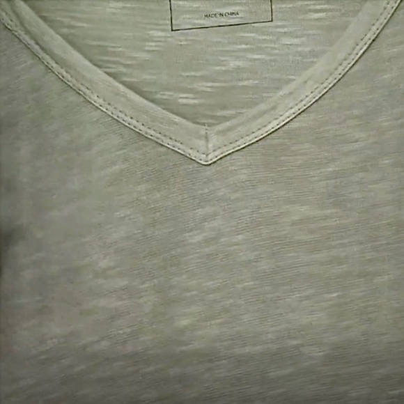 New Women’s Candace Cameron Bure Tee Sunkissed V-Neck Linen Blend Olive Ash XXS - Picture 2 of 5
